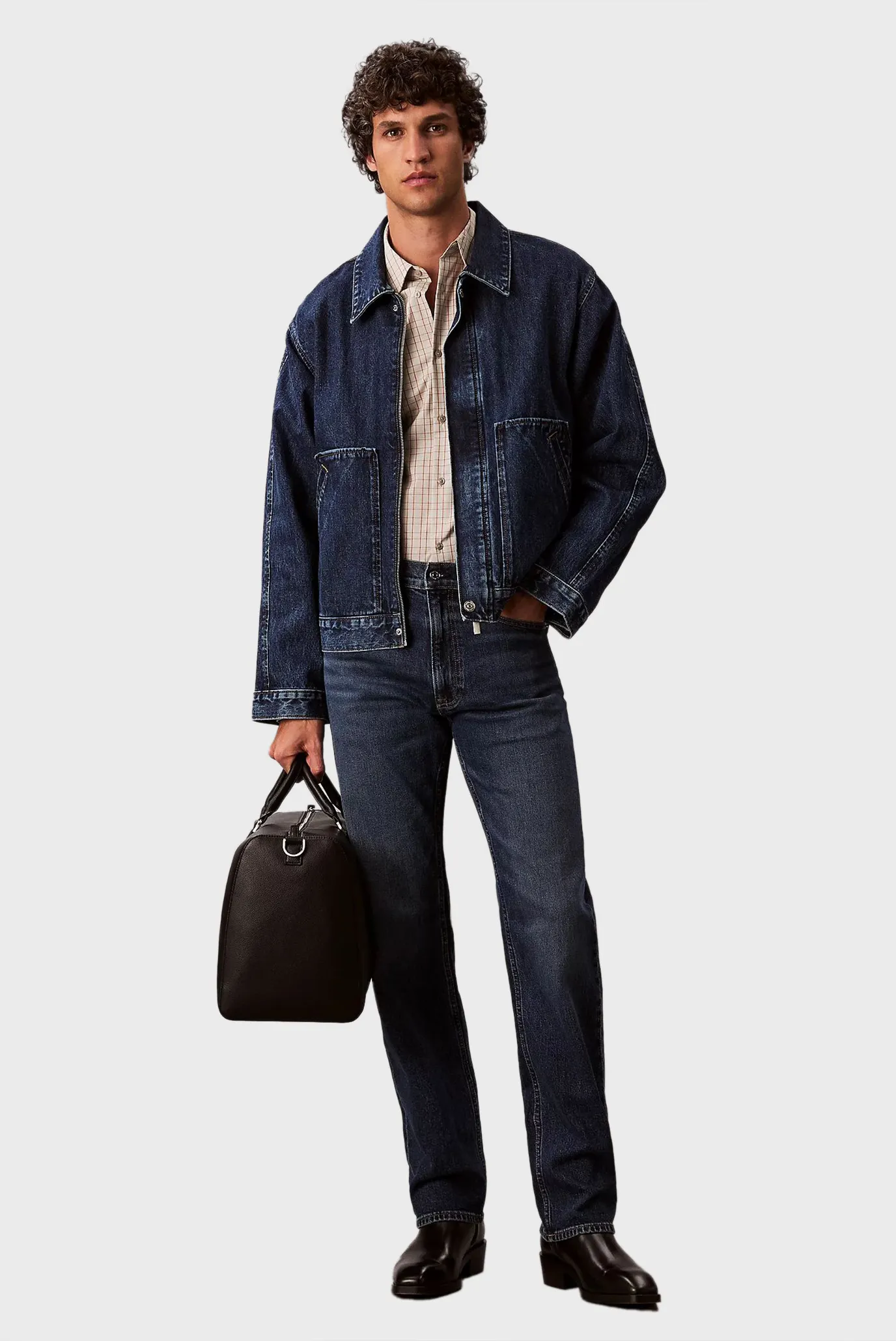 Jins shim/STNDRD STRGHT OIL SLICK JEAN 1