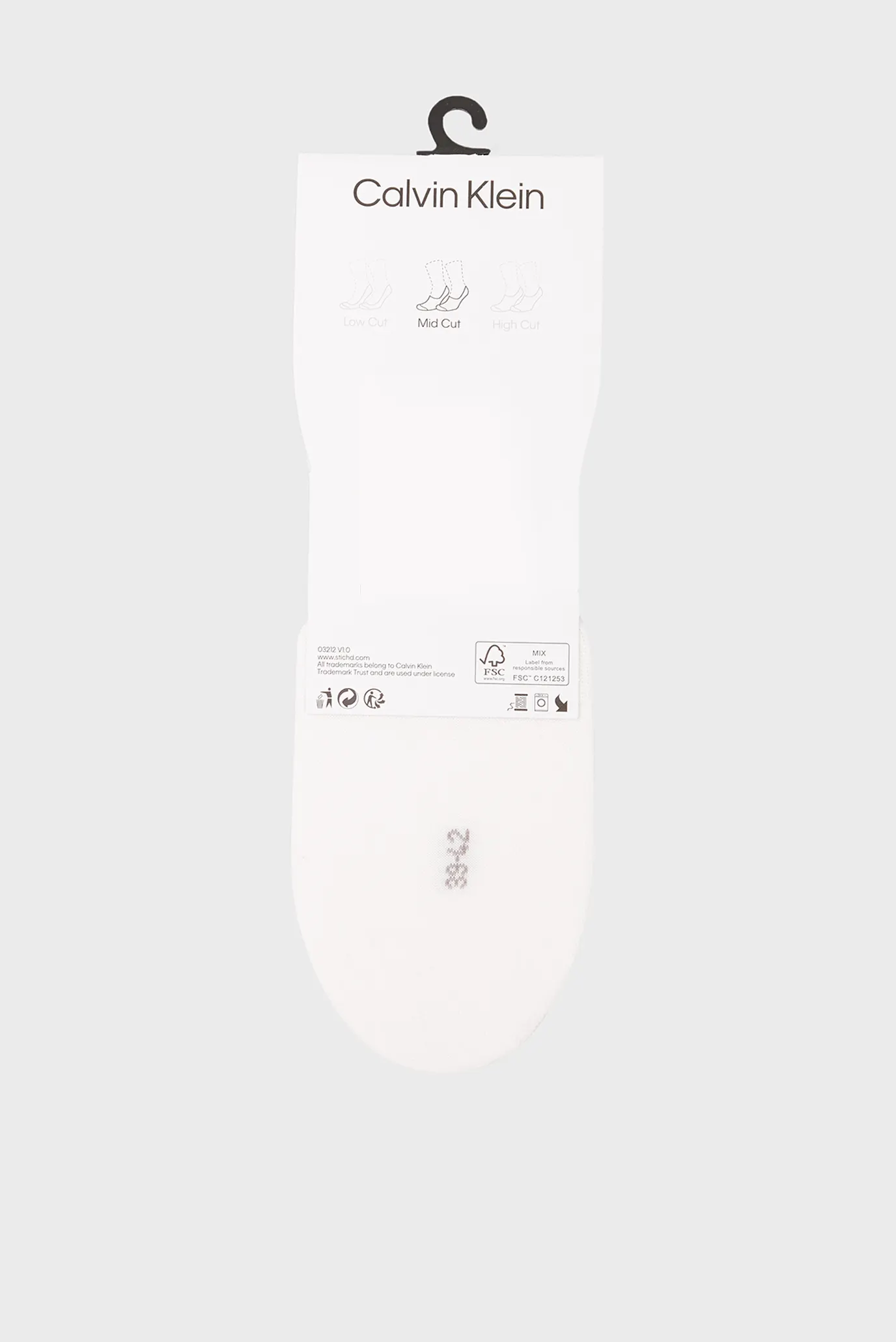 Следы CK WOMEN FOOTIE MID CUT 2P 3
