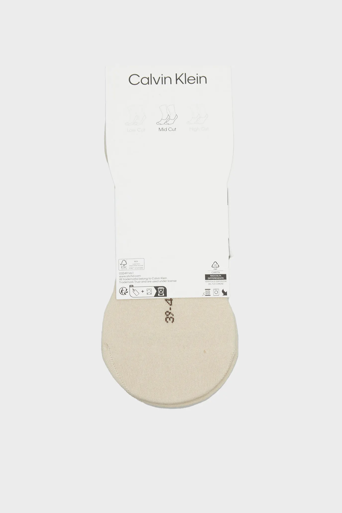 Kalta paypoq CK MEN FOOTIE MID CUT 2P 2