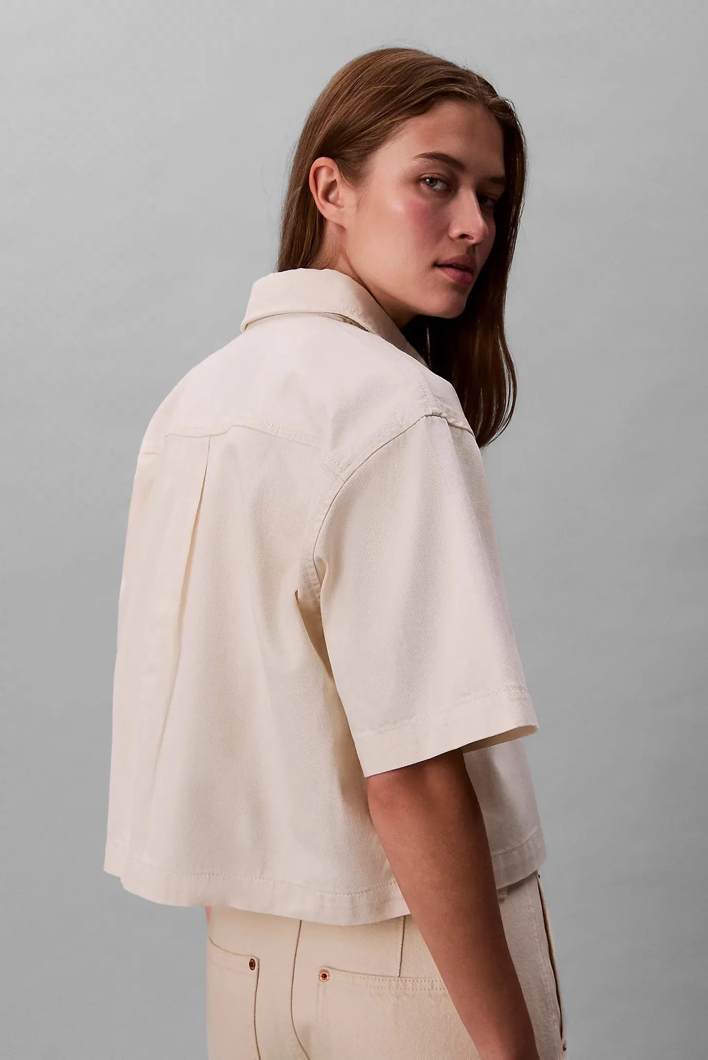 Ko'ylak SS DENIM SHIRT CHALK WHITE 4