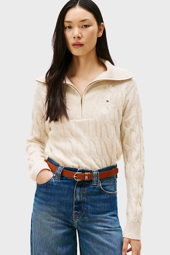 Sviter SOFT WOOL CABLE 1 2 ZIP LS SWT Tommy Hilfiger Sviter SOFT WOOL CABLE 1 2 ZIP LS SWT Tommy Hilfiger