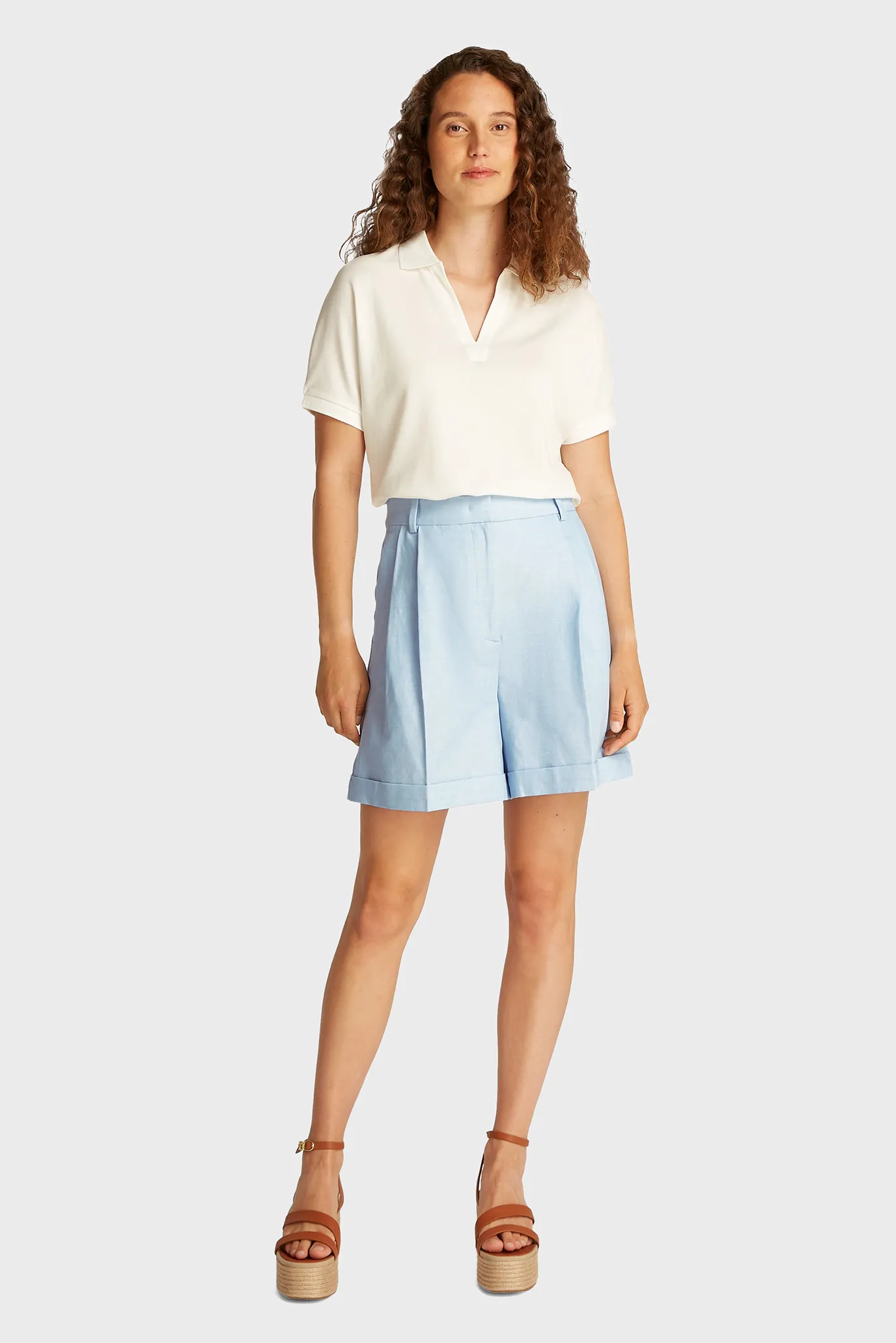 Шорты LINEN MIX PLEATED SHORT 2