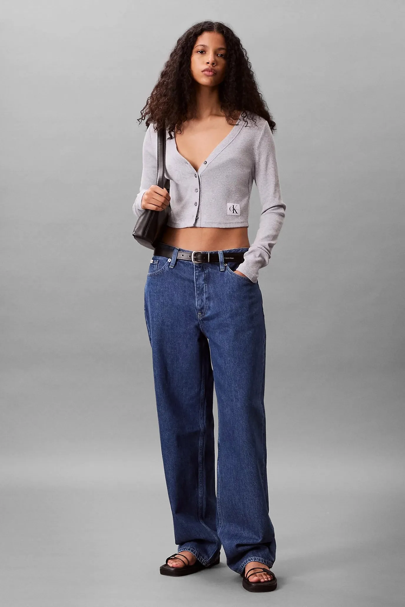 Топ/LS WOVEN LABEL 2X2 COTTON RIB CA 2