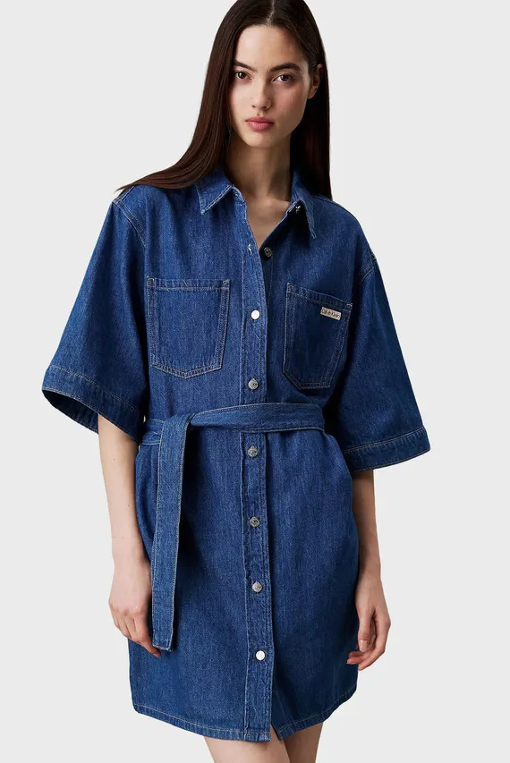Платье LINEN BOXY BELTED SHIRT DRESS Calvin Klein Jeans