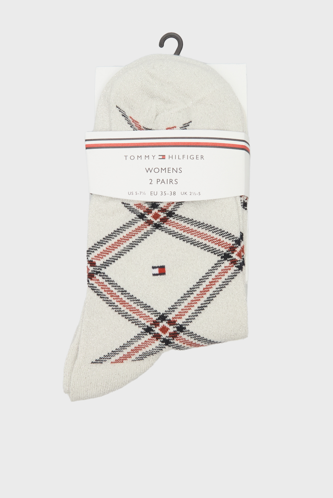 Paypoq TH WOMEN SHORT SOCK 2P LUREX PLAID 1