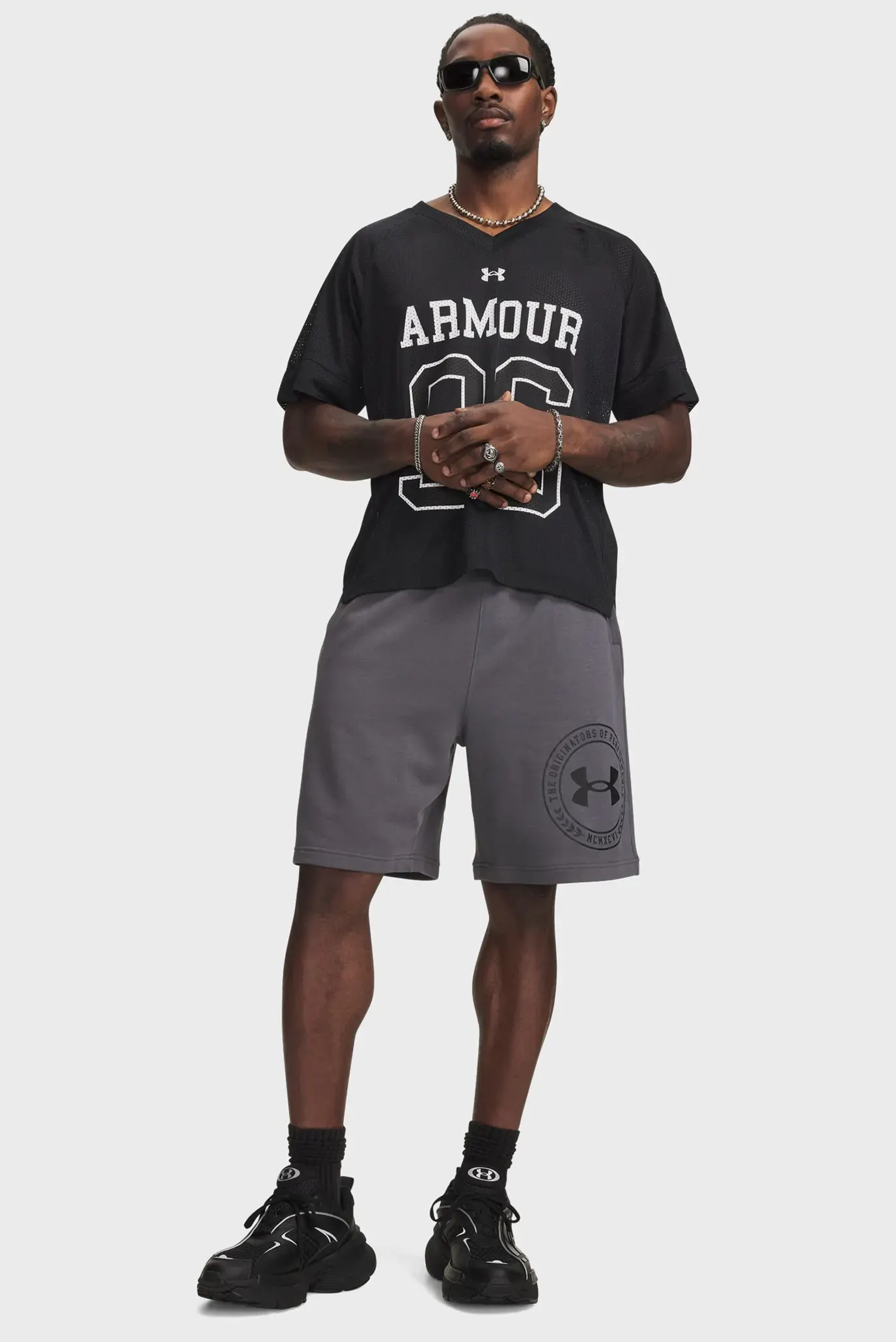 Шорты/UA Rival LW Graphic Shorts-GRY 4