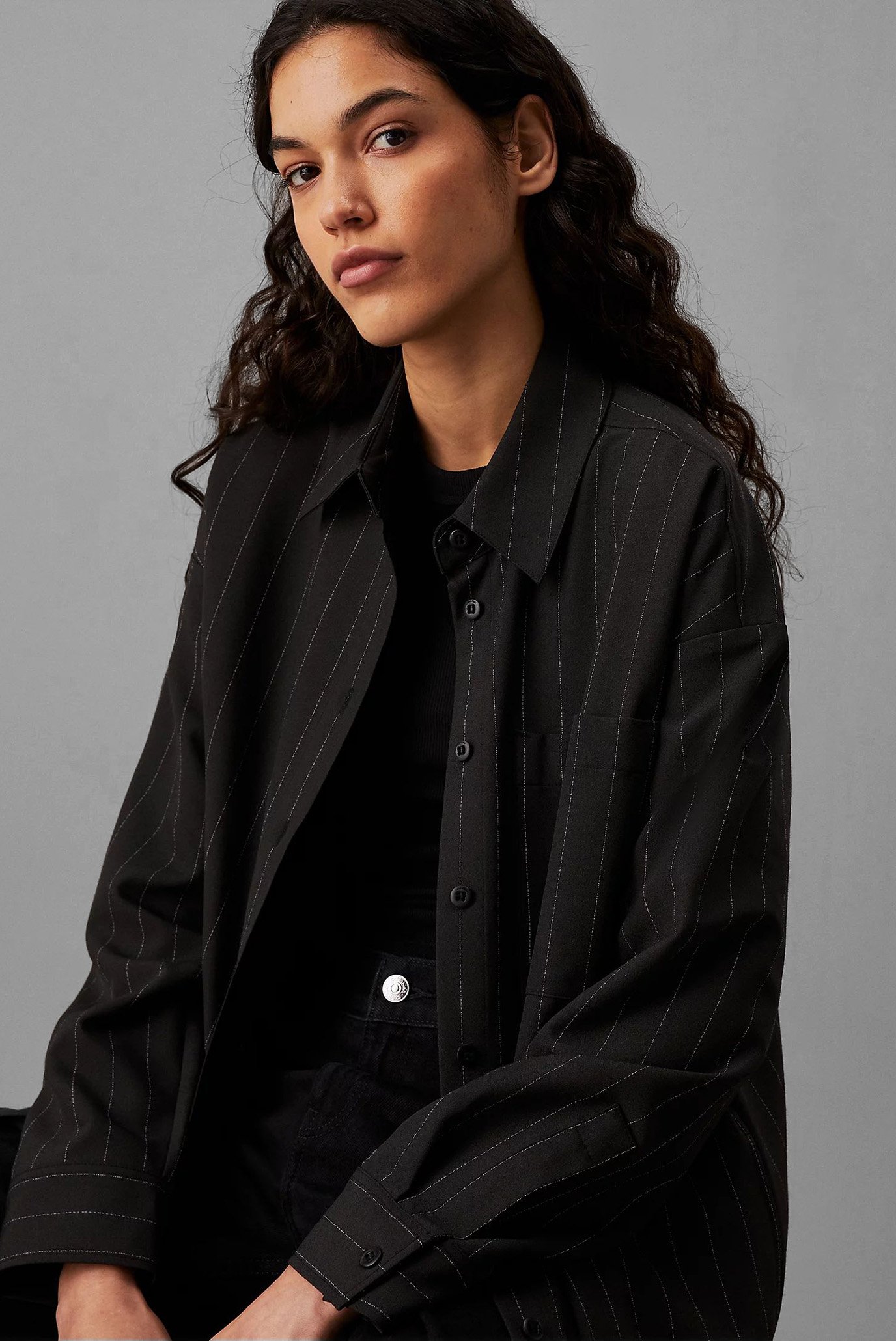 Платье SOFT CREPE PINSTRIPE SHIRT DRESSCalvin Klein Jeans Платье SOFT CREPE PINSTRIPE SHIRT DRESS 4