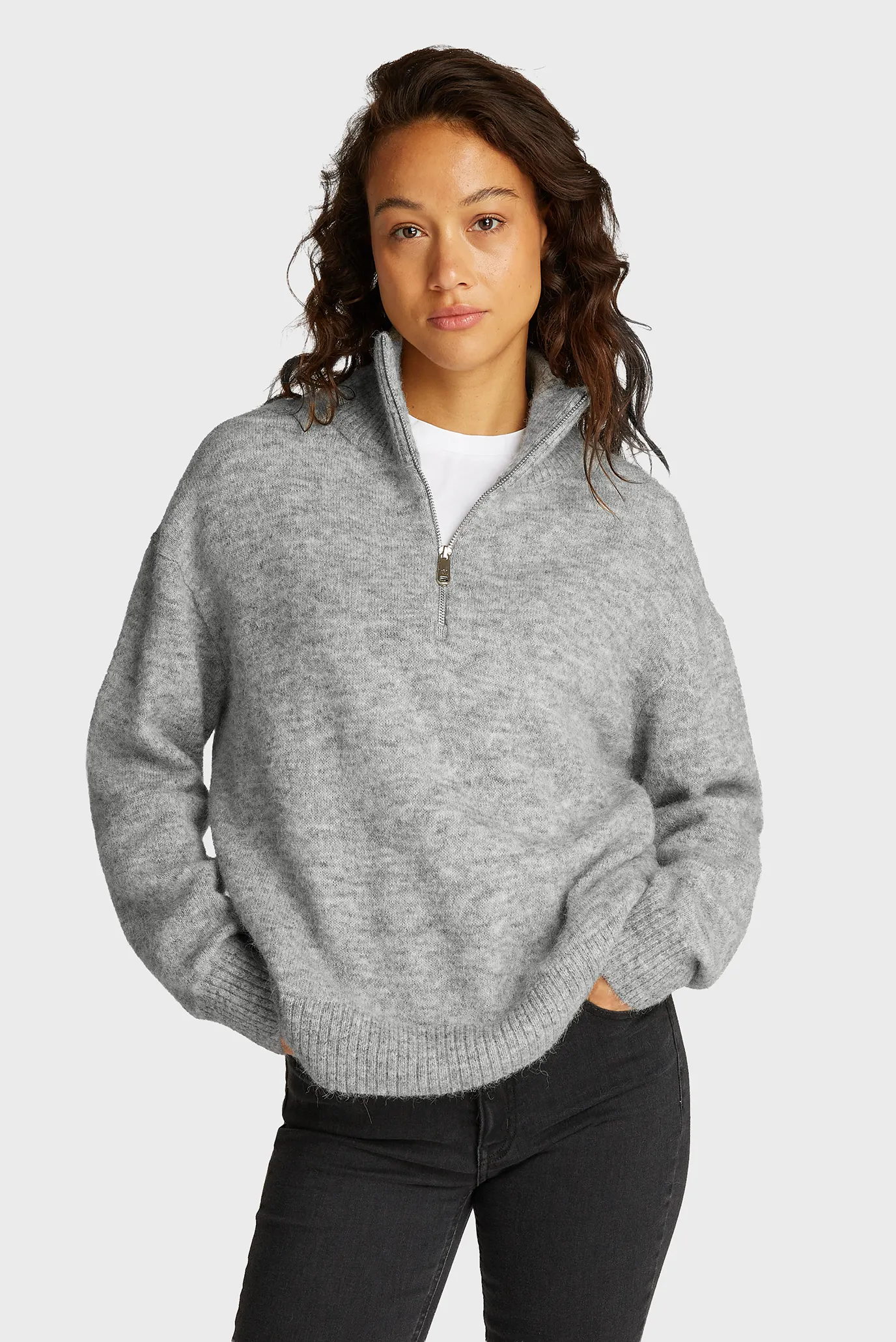 Гольф TEXTURED HALF ZIP SWEATER 1