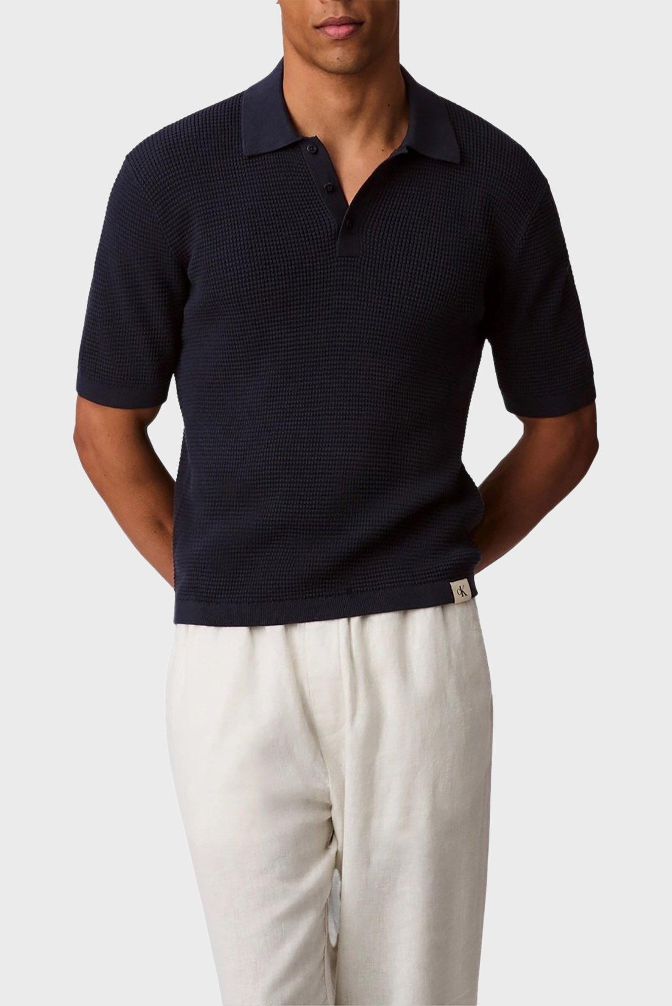 Sviter SS SMTH CTTN WFFL PLCalvin Klein Jeans Sviter SS SMTH CTTN WFFL PL 1