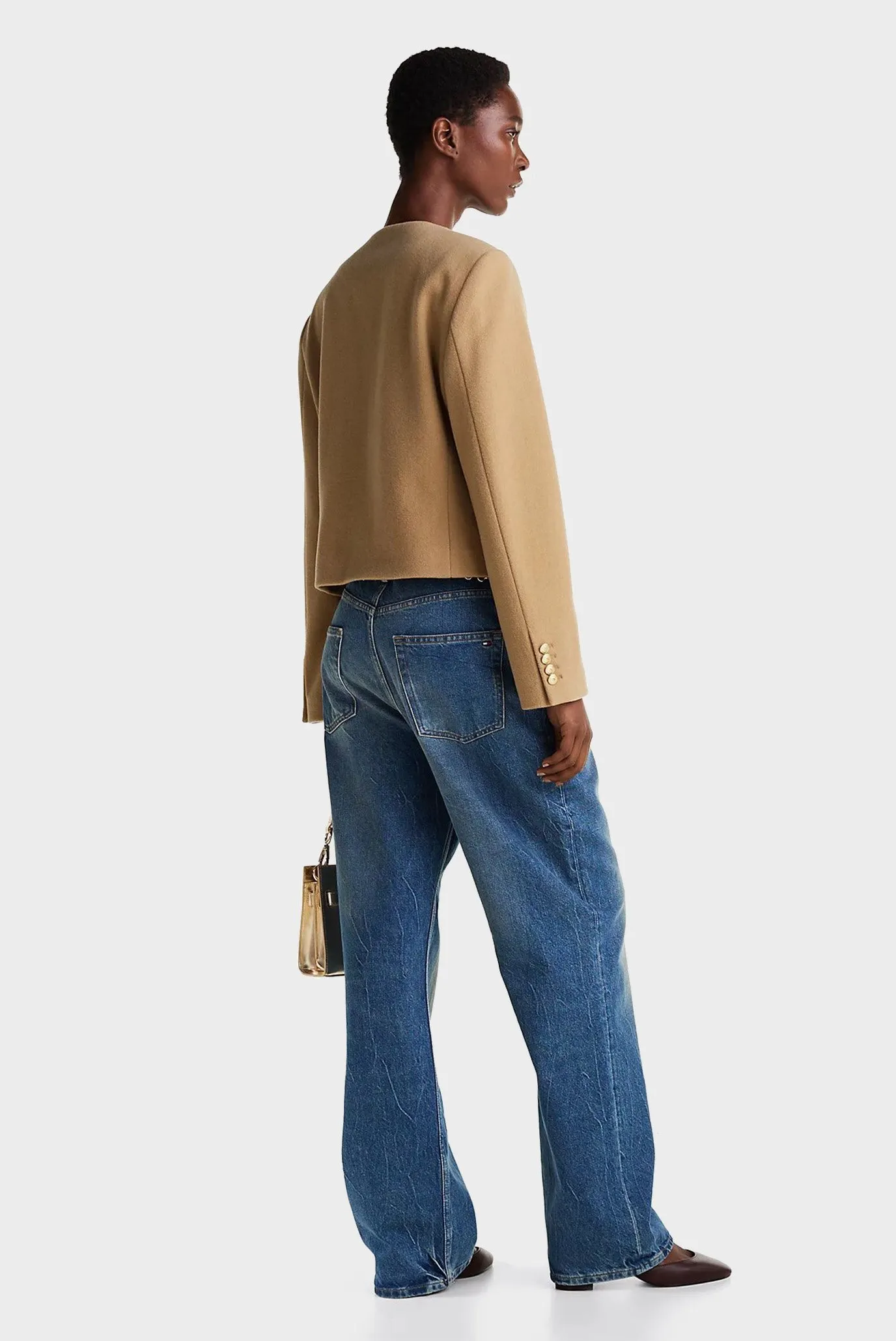 Куртка демисезонная/CROP WOOL GOLD BUTTON JACKET 3