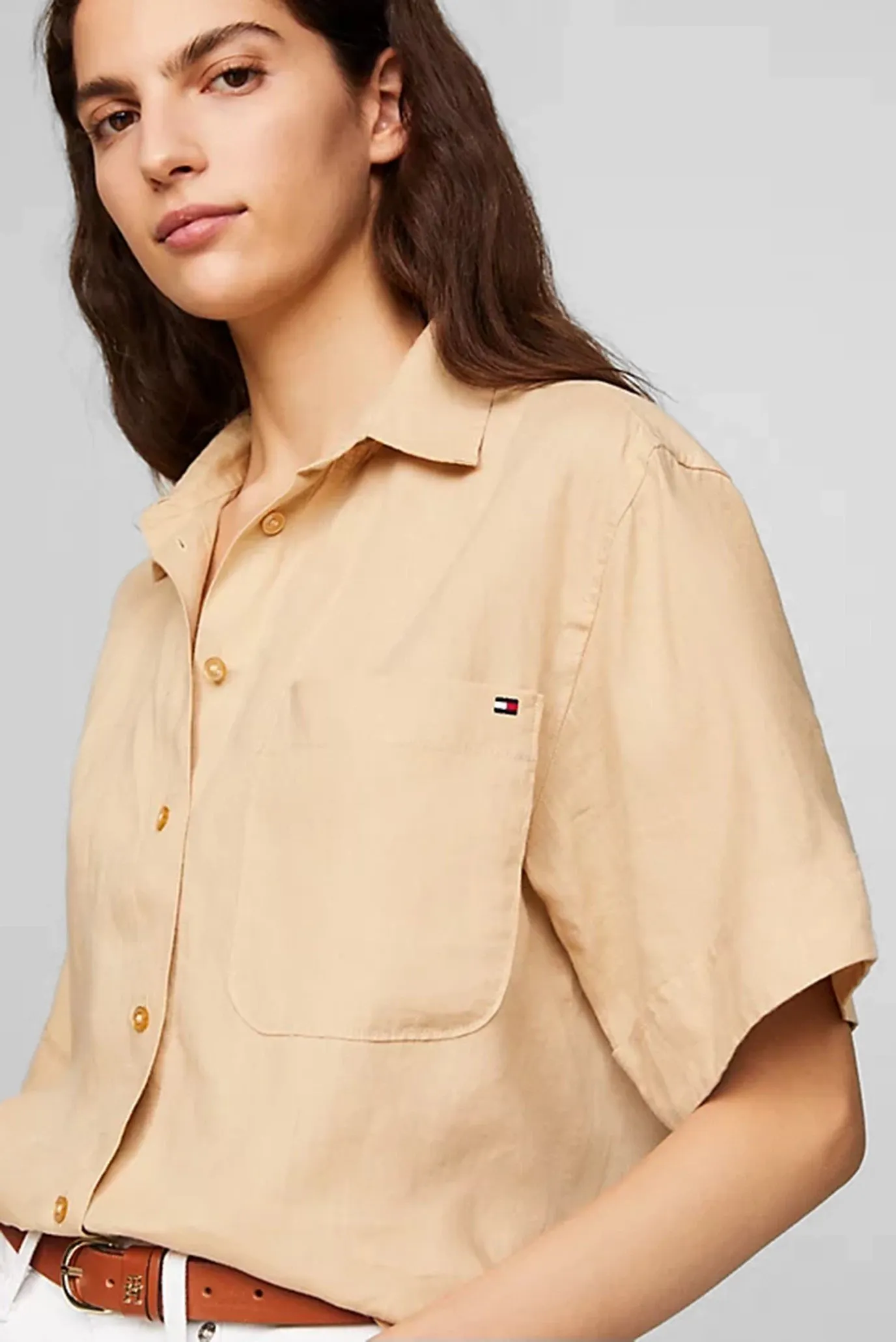 Рубашка с коротким рукавом LINEN SS SHIRT 3