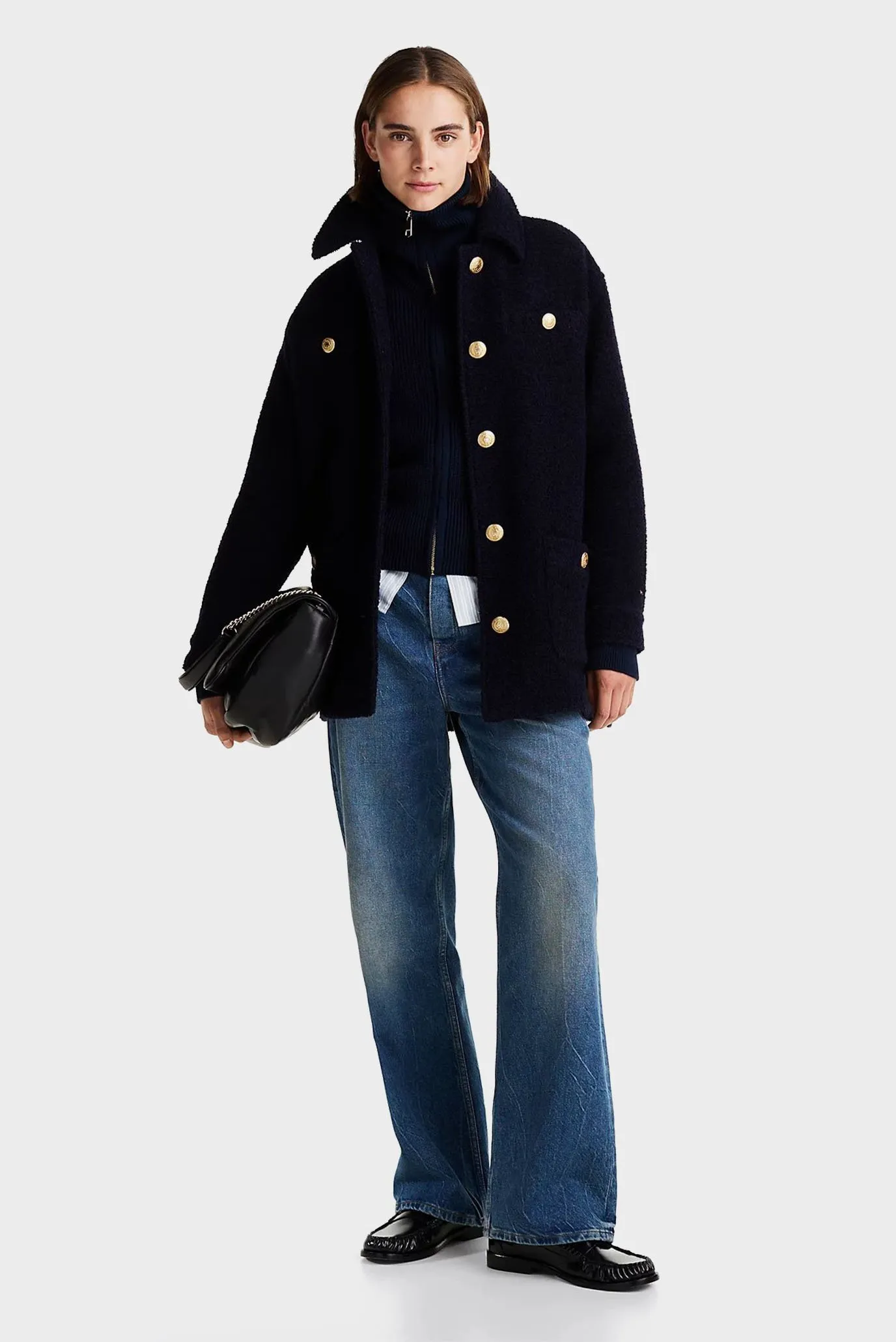 Куртка демисезонная/BOUCLE GOLD BUTTON SHACKET 2