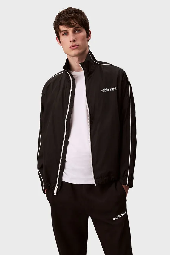 Vetrovka LS CRINKLE STAND COLLAR TRACK JA Calvin Klein Jeans