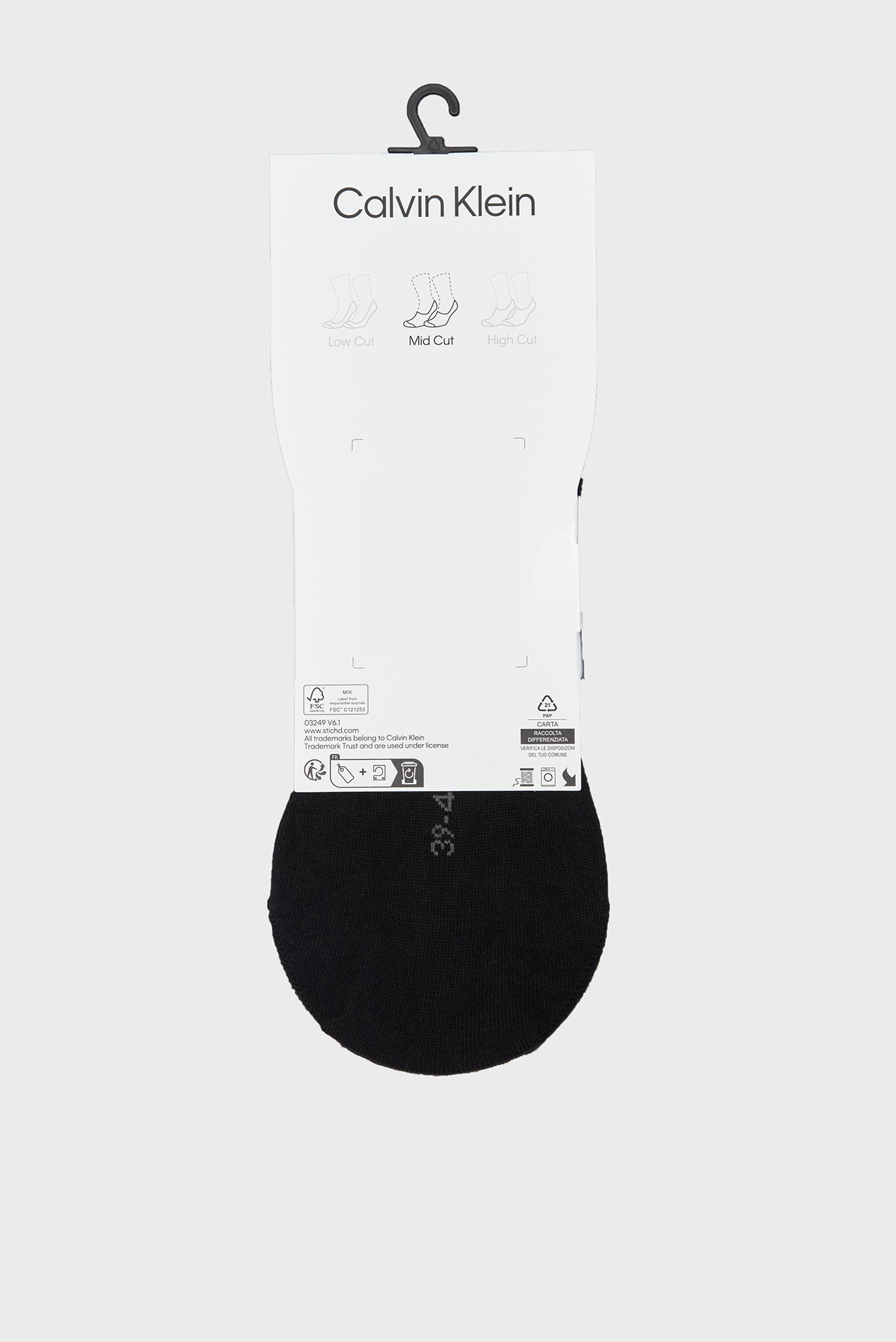 Kalta paypoq CK MEN FOOTIE MID CUT 2P 2