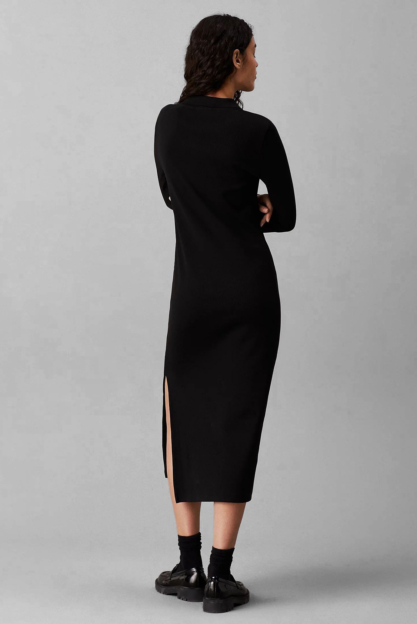 Платье WOVEN LABEL RIB POLO LS DRESSCalvin Klein Jeans Платье WOVEN LABEL RIB POLO LS DRESS 2