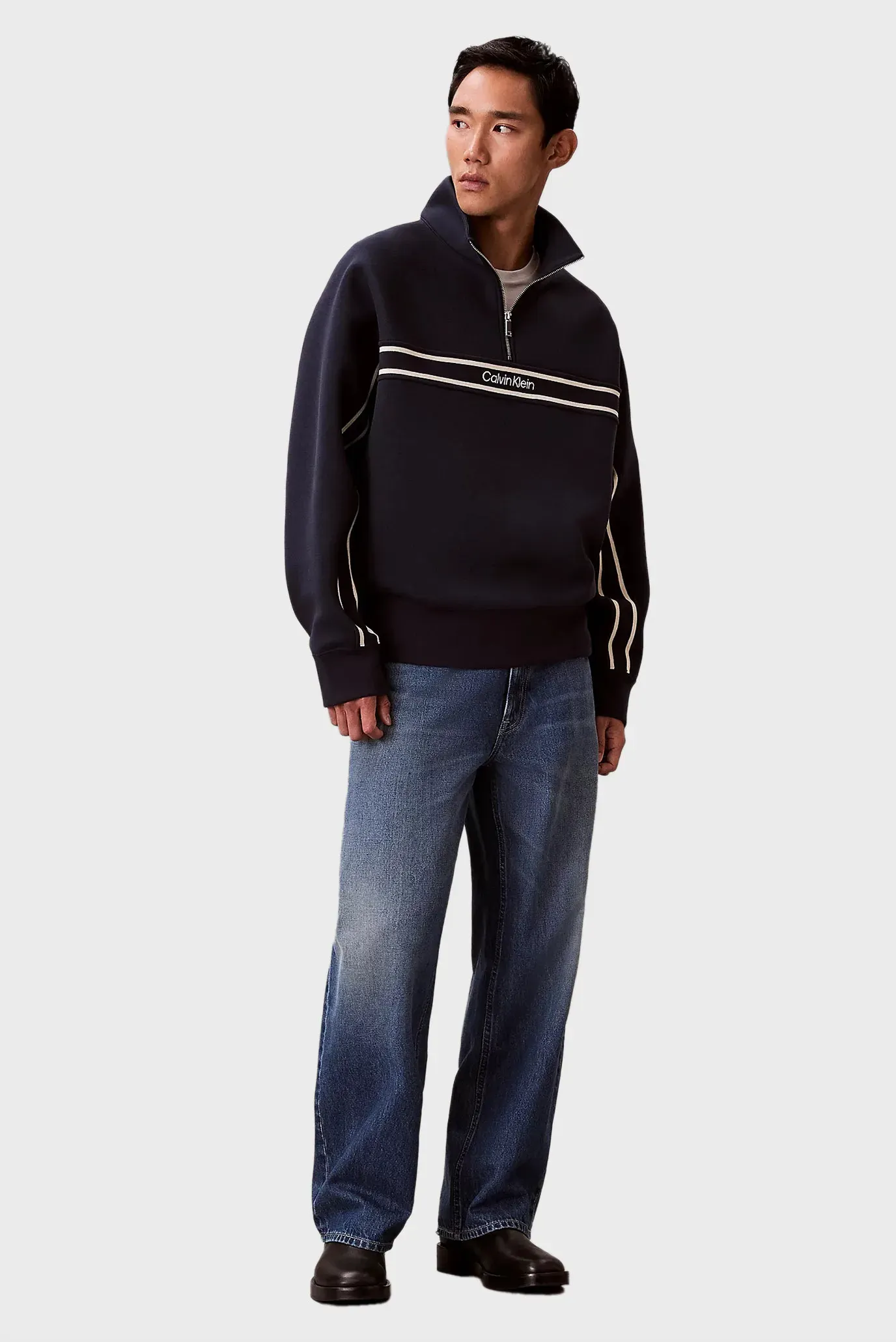 Reglan/LS COTTON SPACER STRIPE RIB QTR 2