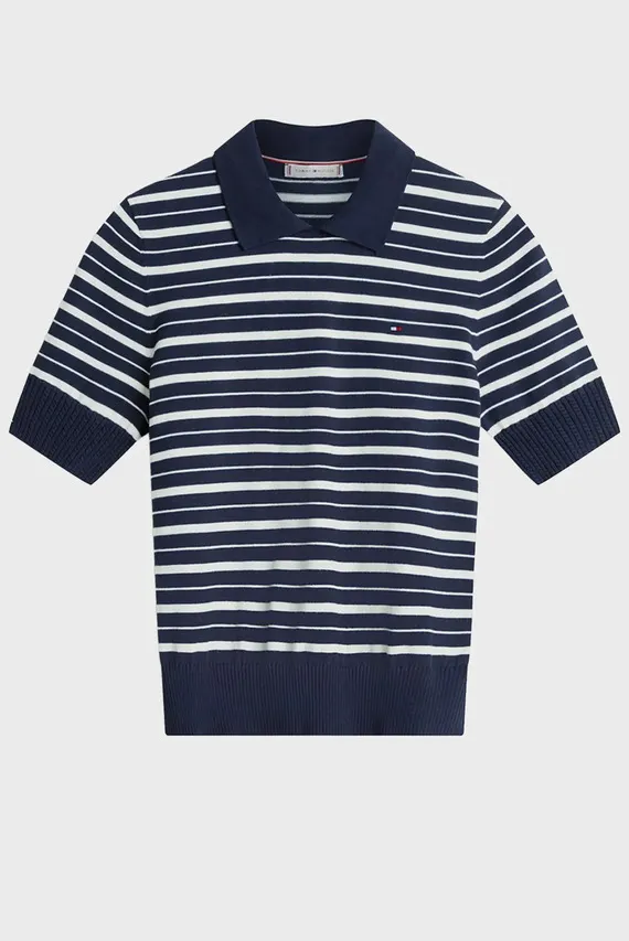 Свитер CO JERSEY FINE GG POLO S S SWT Tommy Hilfiger