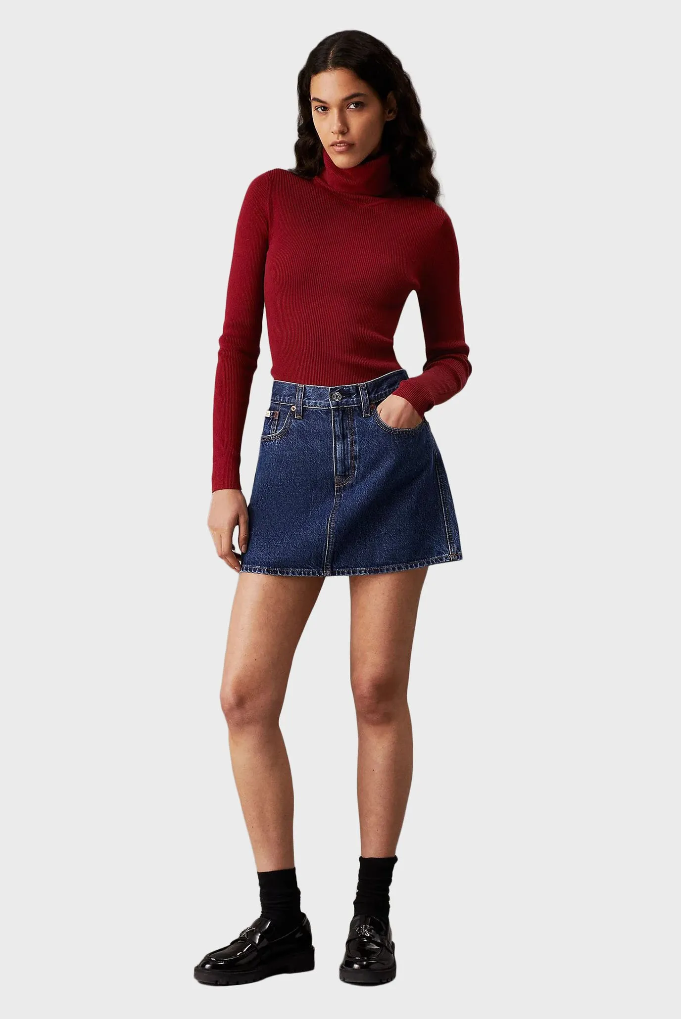 Гольф/WOVEN LABEL ROLL NECK SWEATER 2