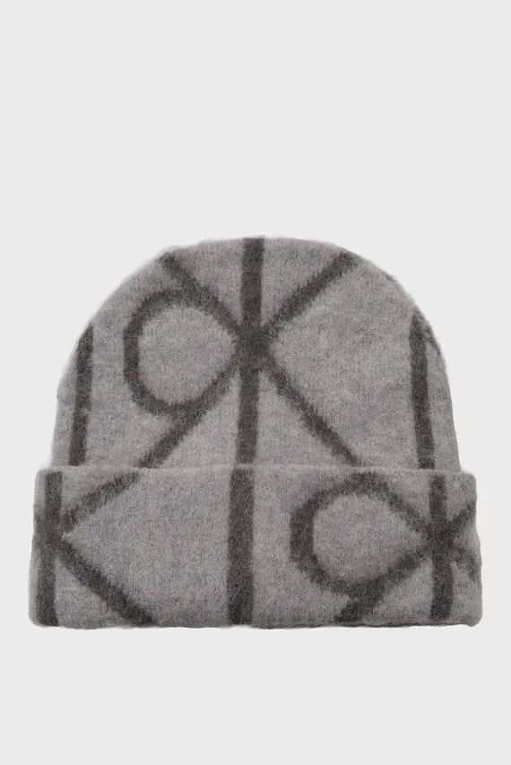 Шапка/EMBLEM AOP BRUSHED BEANIE Calvin Klein