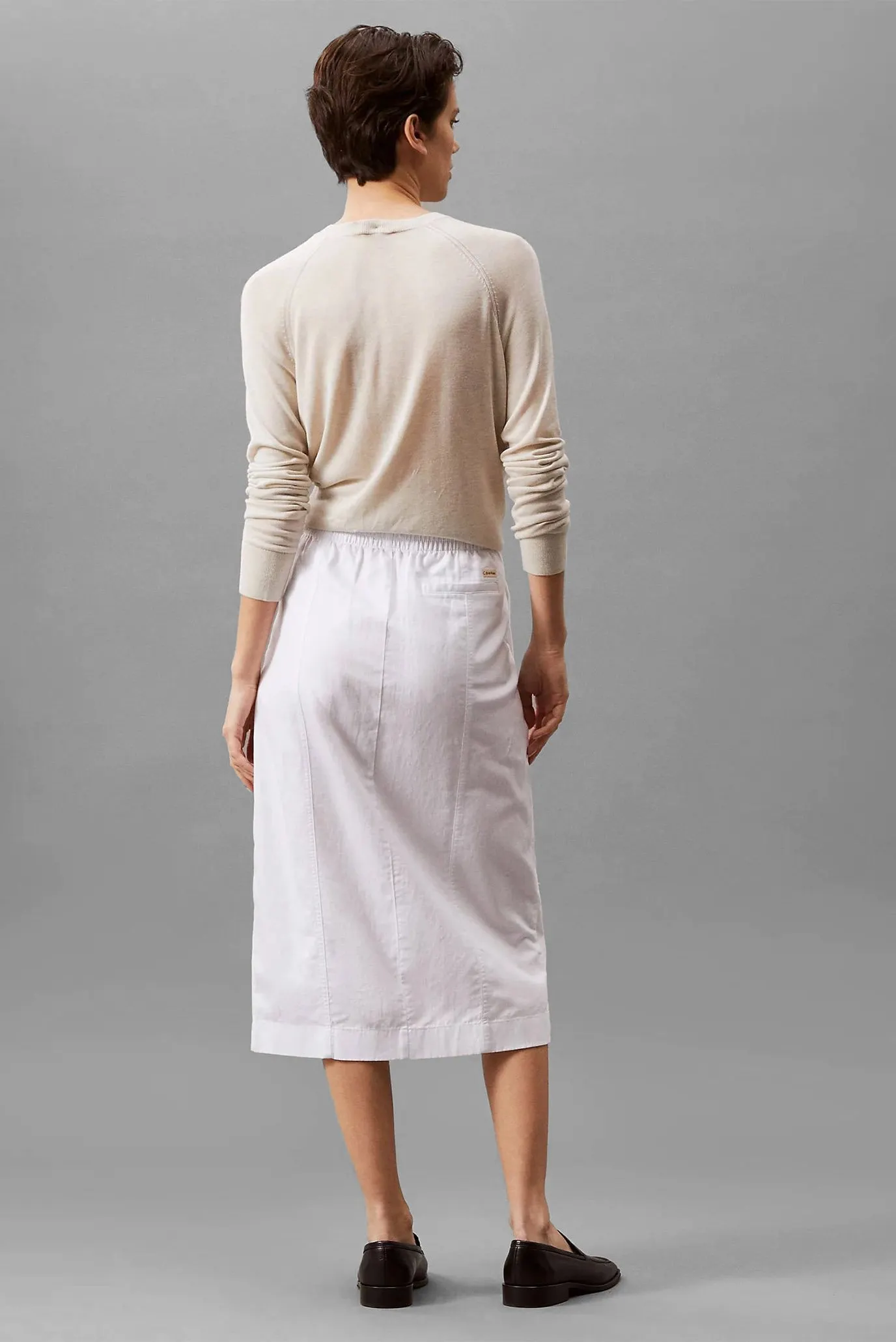 Yubka SOFT LINEN MIDI SKIRT 3