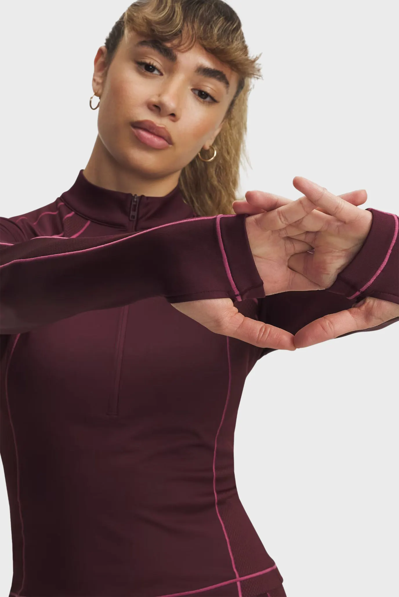 Лонгслив UA ColdGear Textured 1 2 Zip 4