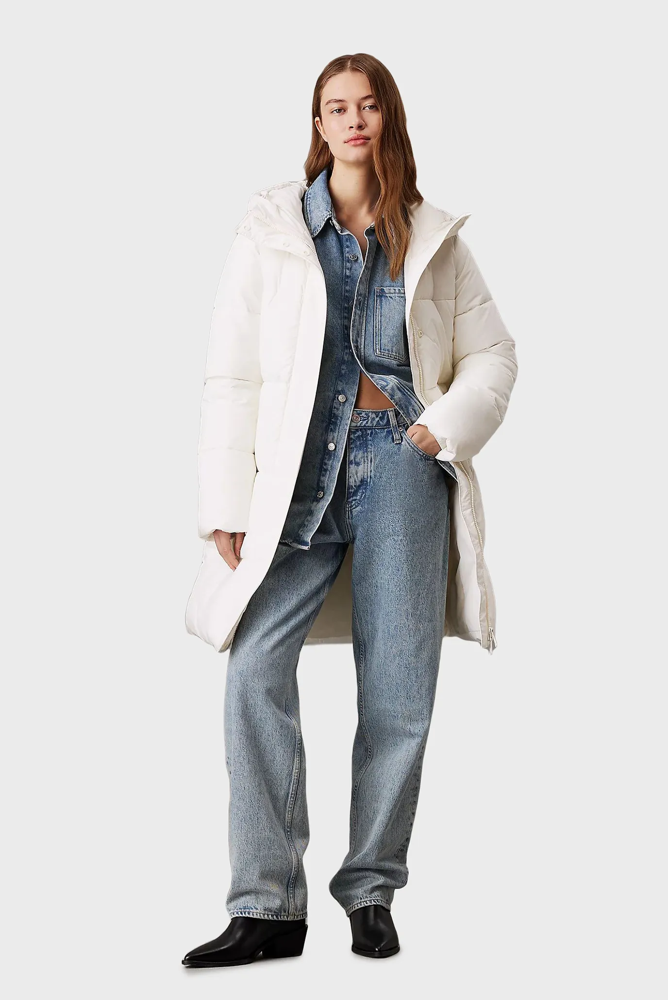 Куртка зимняя LOGO BELT LONG PUFFER 1