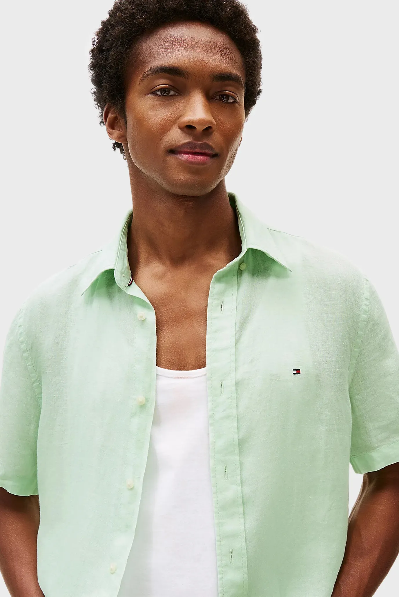 Рубашка с коротким рукавом PIGMENT DYED LINEN RF SHIRT S S 2