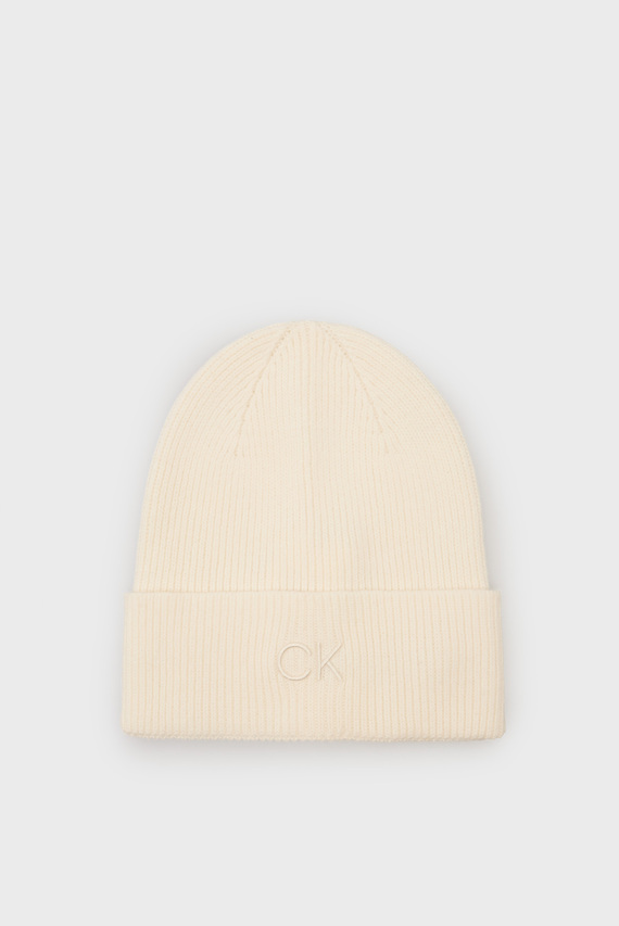 Shapka CK EMBROIDERY FINE RIB BEANIE Calvin Klein Shapka CK EMBROIDERY FINE RIB BEANIE Calvin Klein