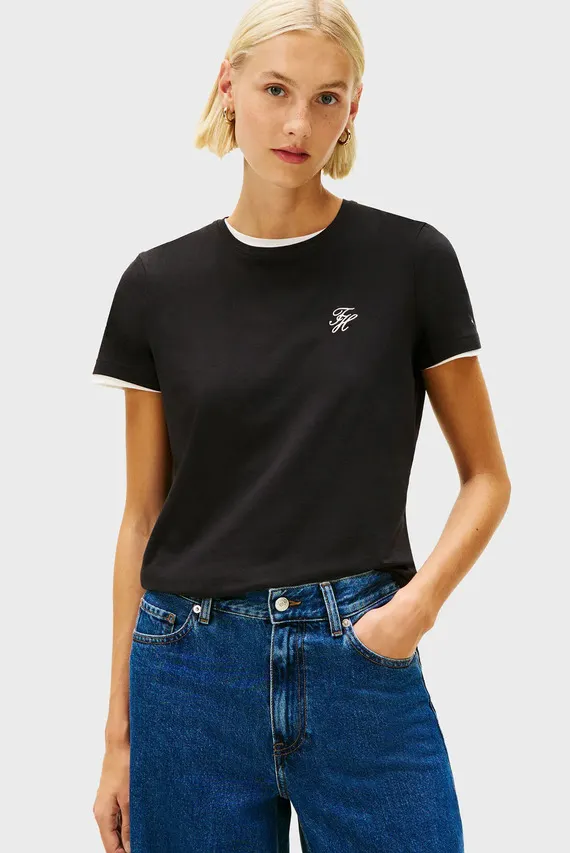 Futbolka/TH SCRIPT REG C-NK SS TEE Tommy Hilfiger