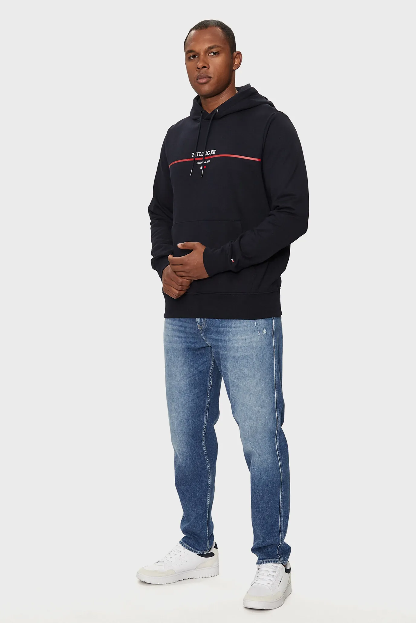 Hudi HILFIGER STRIPE TERRY HOODY 2