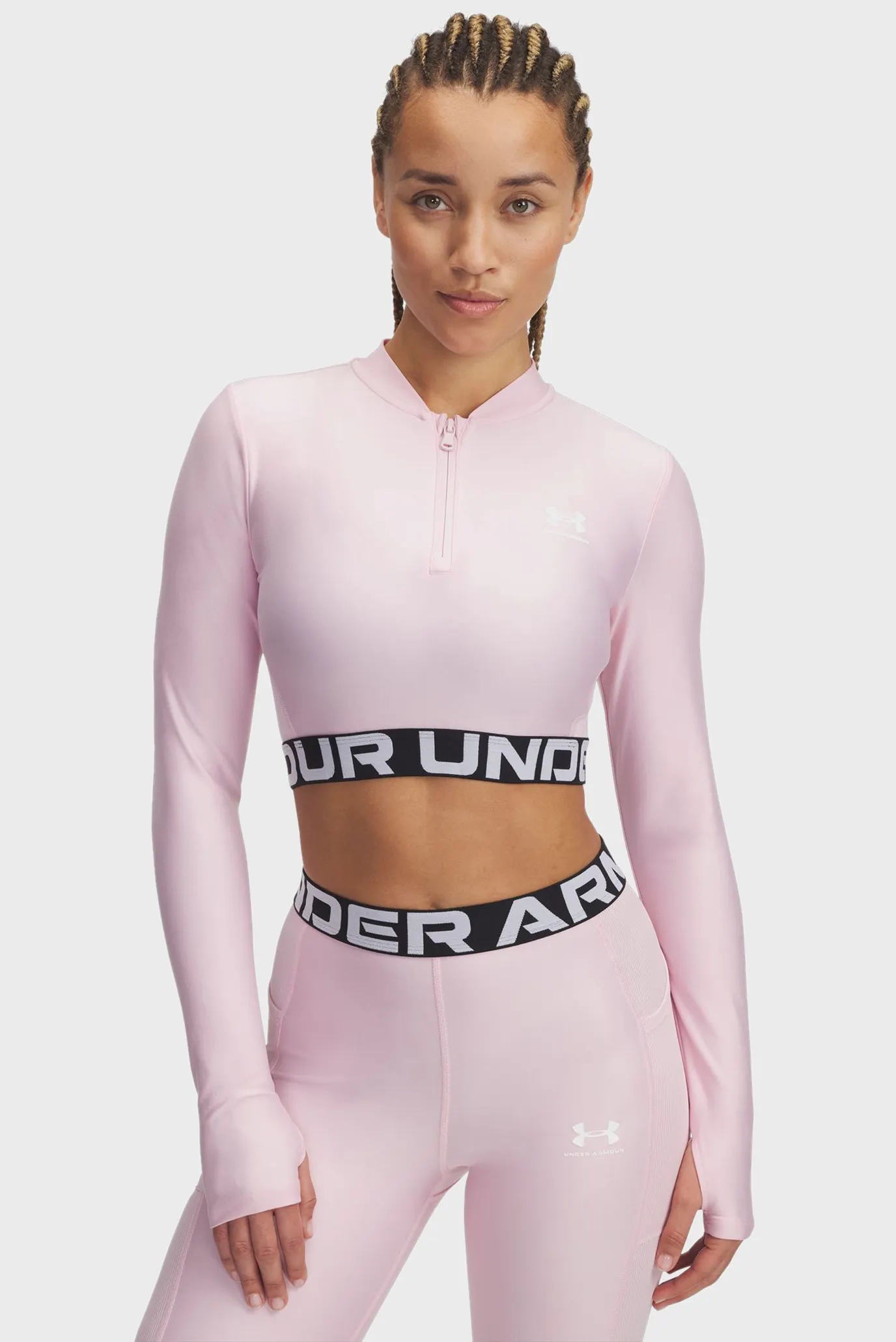 Лонгслив HeatGear Rib 1 4 Zip LS 1