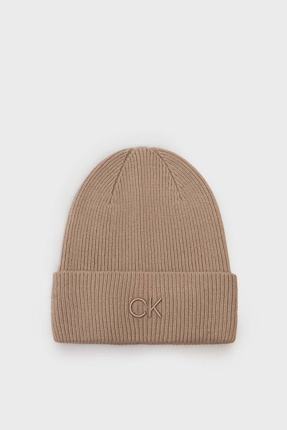 Shapka CK EMBROIDERY FINE RIB BEANIE Calvin Klein Shapka CK EMBROIDERY FINE RIB BEANIE Calvin Klein