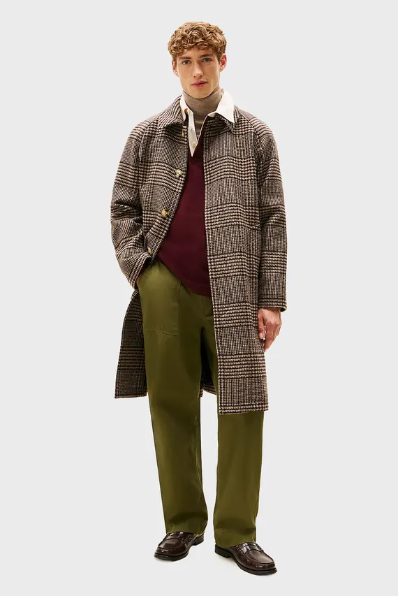 Пальто WOOL CHECK COAT Tommy Hilfiger
