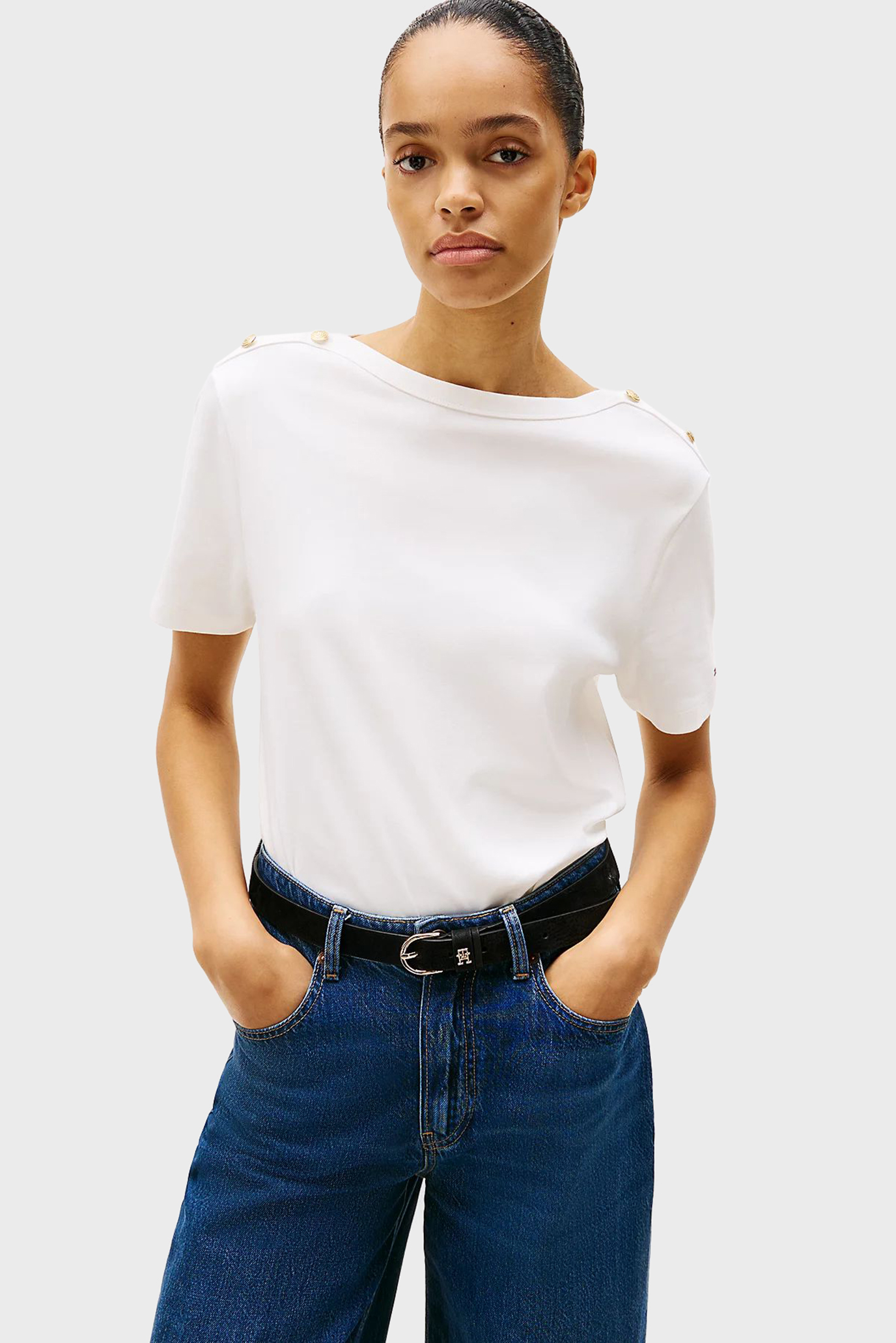 Футболка REG STRIPE GOLD BTN C-NK SS 1