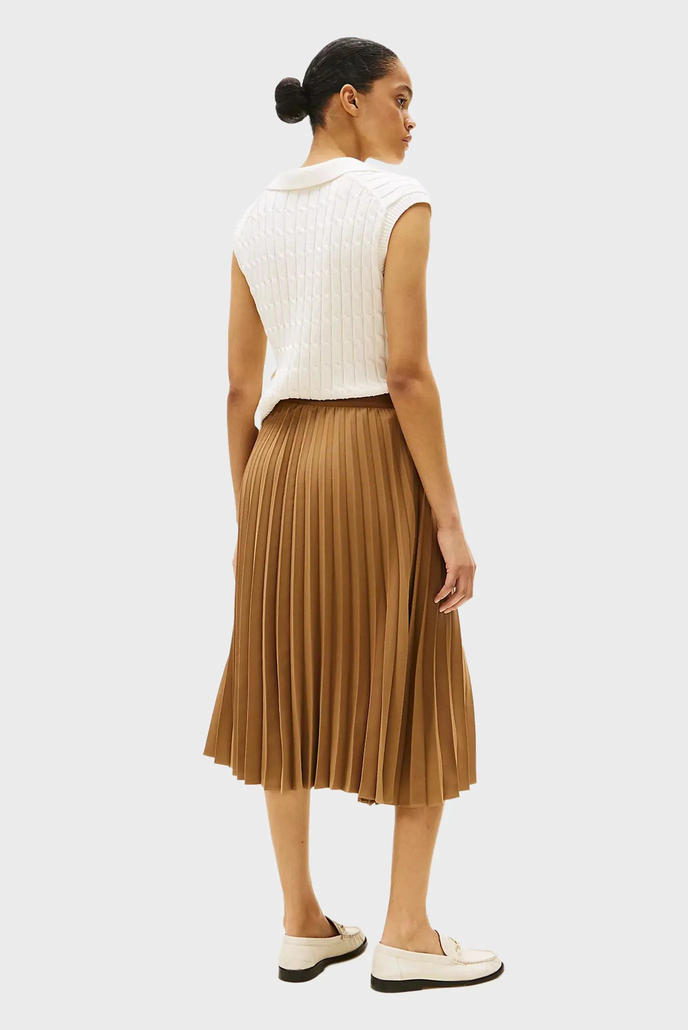 Yubka/FLUID PLEATED PULL ON MIDI SKIRT 3