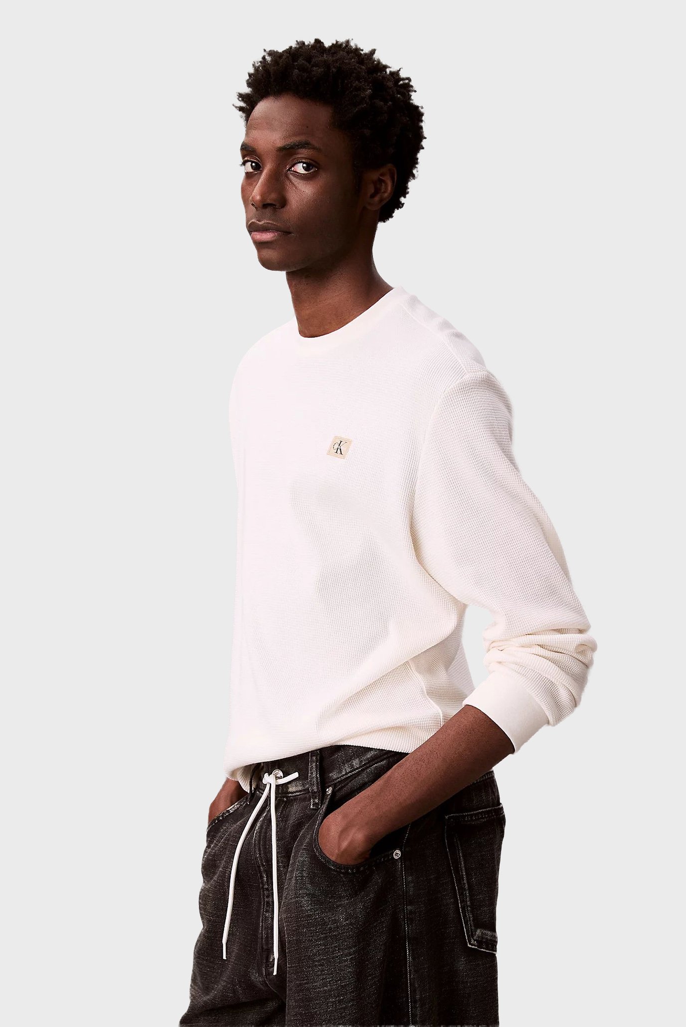 Uzun yengli futbolka LS WAFFLE BADGE CREWNK TEECalvin Klein Jeans Uzun yengli futbolka LS WAFFLE BADGE CREWNK TEE 3