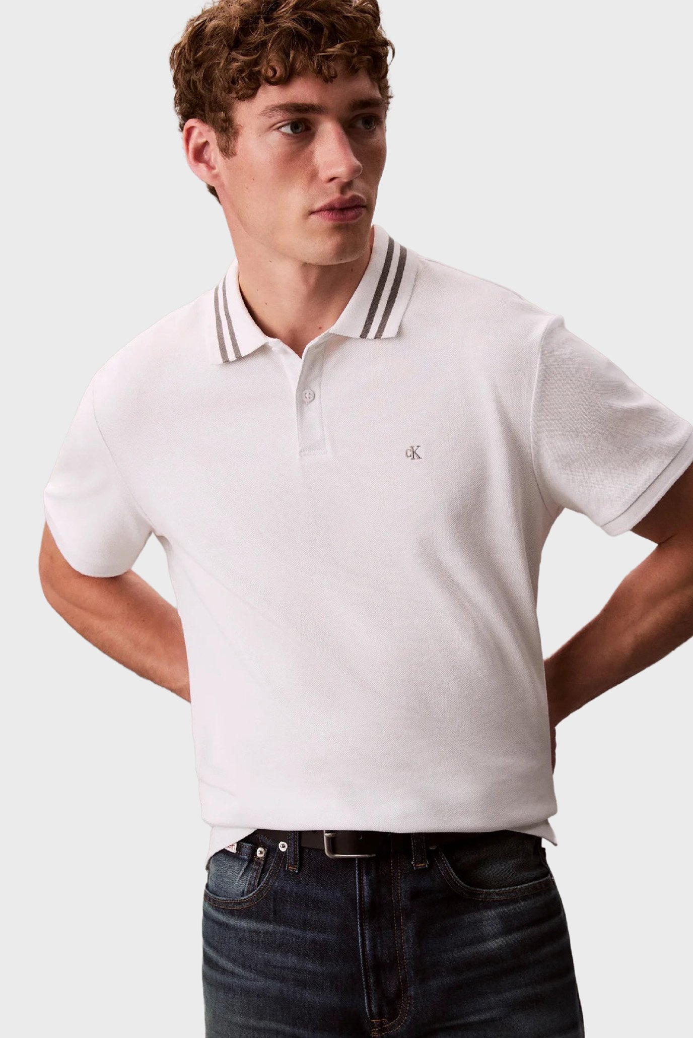 Polo SS MONOGRAM PIQUE TIPPED POLOCalvin Klein Jeans Polo SS MONOGRAM PIQUE TIPPED POLO 4
