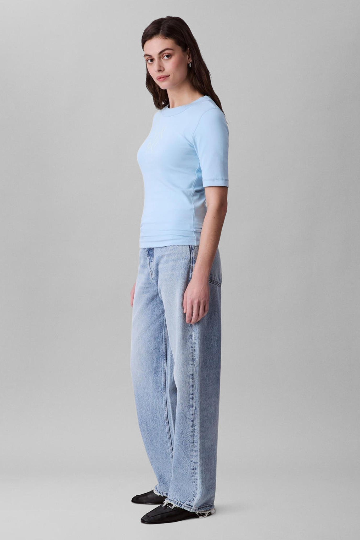 Futbolka SS COTTON 1X1 RIB LOGO TEECalvin Klein Jeans Futbolka SS COTTON 1X1 RIB LOGO TEE 3