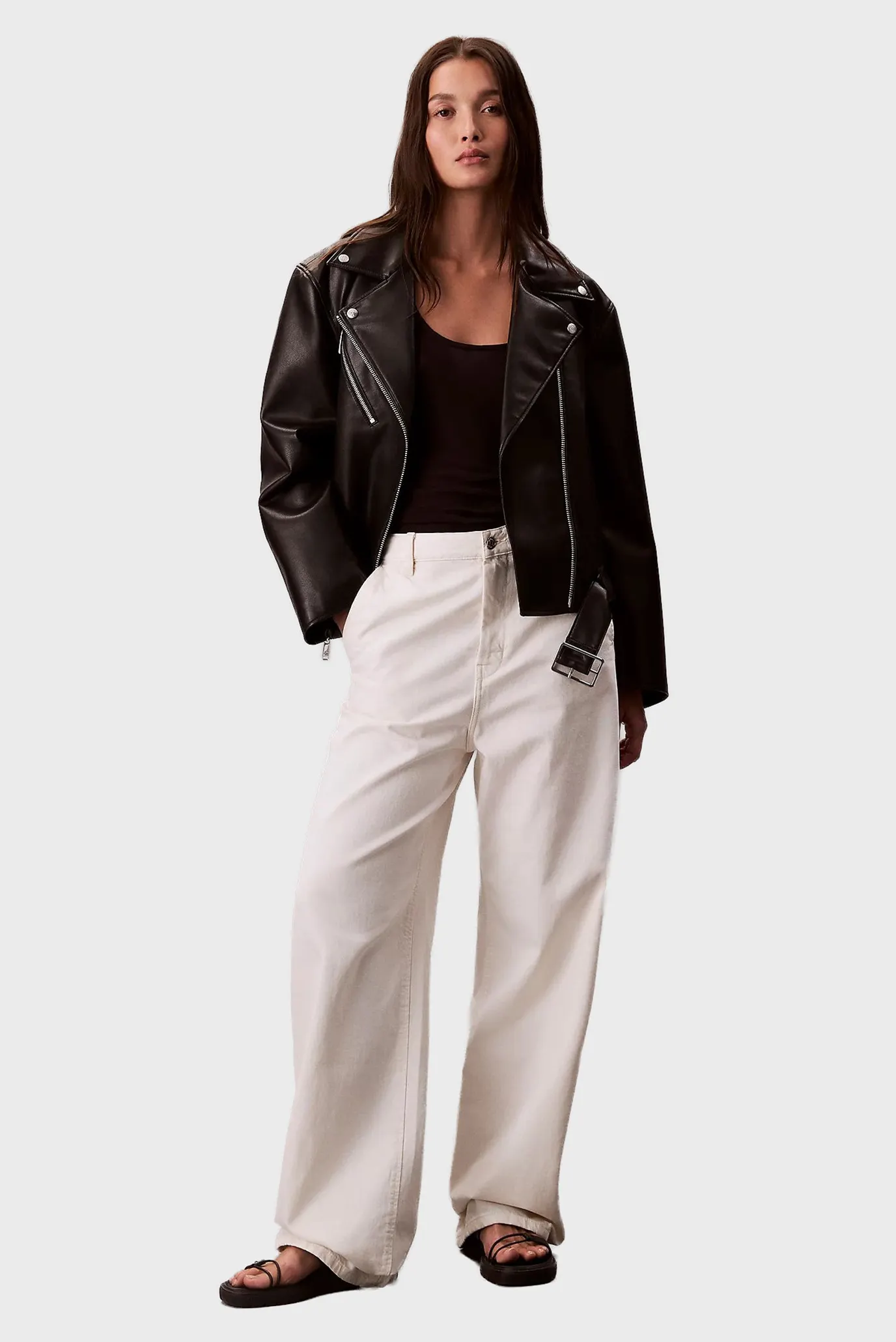 Kojali kurtka FAUX LEATHER MOTO JACKET W BELT 2