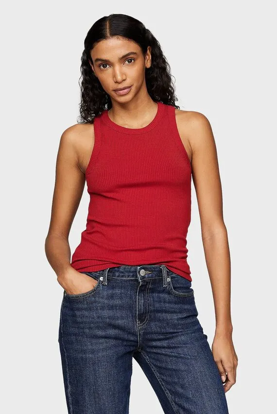 Mayka SLIM 5X2 RIB TANK TOP NS Tommy Hilfiger