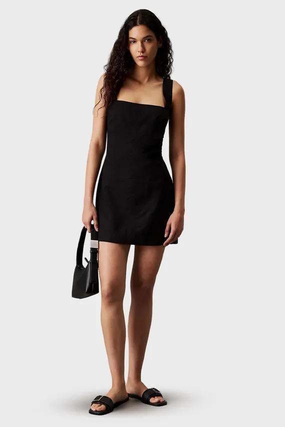 Koʻylak SOFT LINEN A-LINE DRESS Calvin Klein Jeans