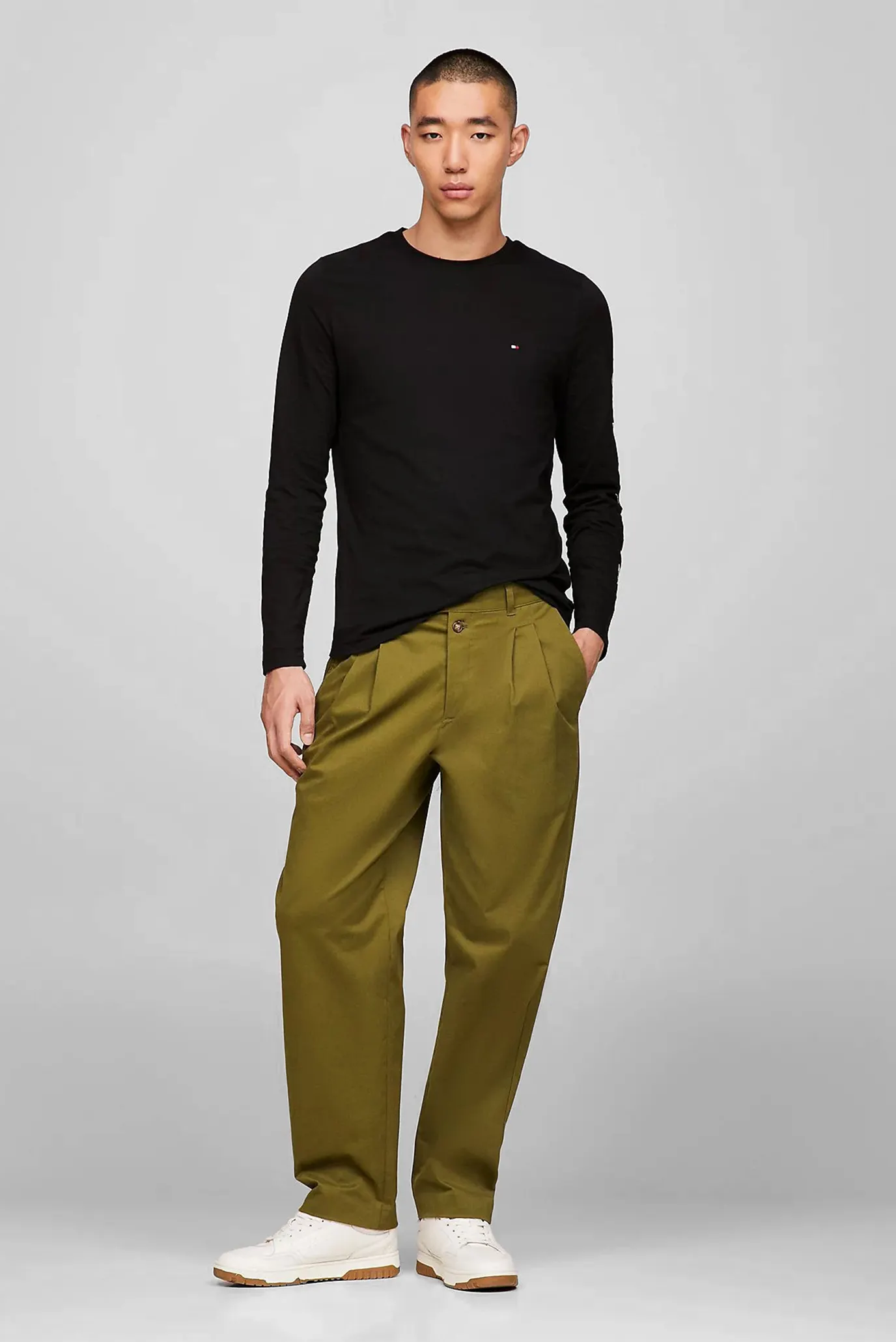 Uzun yengli futbolka TOMMY LOGO LONG SLEEVE TEE 2