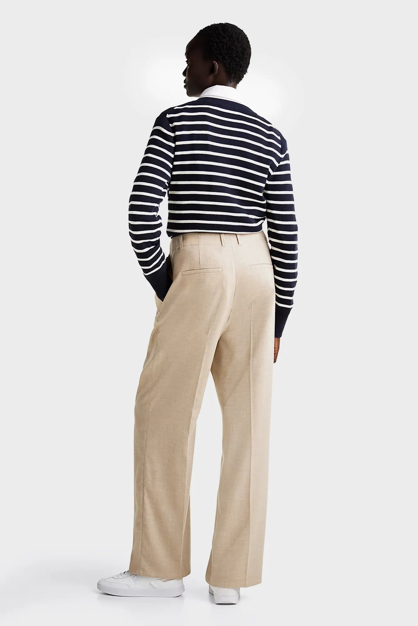 Ishton SOFT WOOL MIX RELAXED STR PANT 3