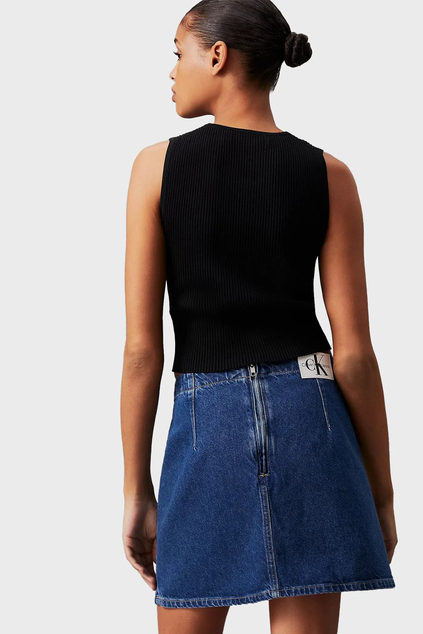 Top WOVEN LABEL SWEATER TANK TOP 3