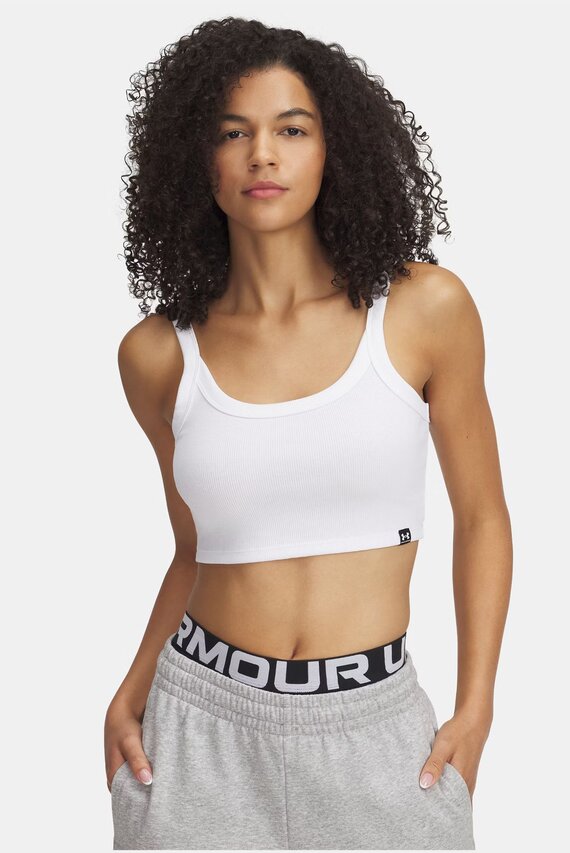 Mayka UA Rival Rib Baby Tank-WHT Under Armour Mayka UA Rival Rib Baby Tank-WHT Under Armour