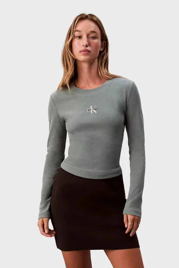 Uzun yengli futbolka/LS MONOLOGO BABY TEE Calvin Klein Jeans