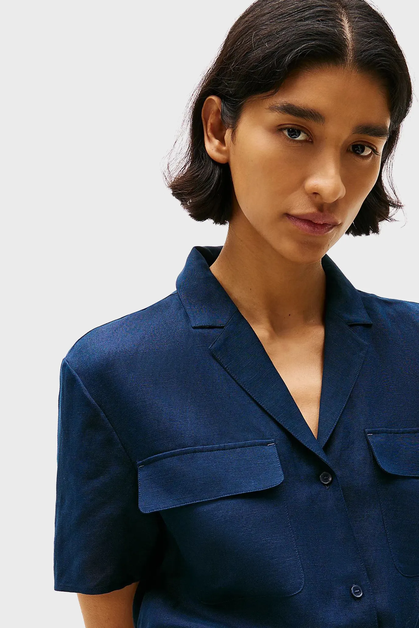 Платье TEXTURED LINEN S S SHORT DRESS 2