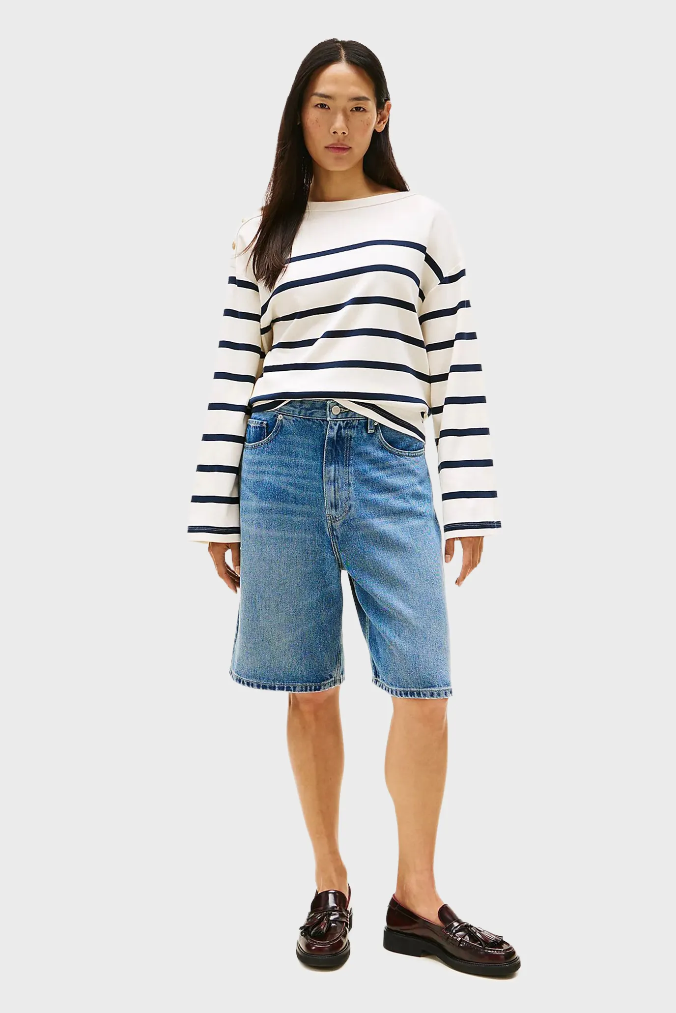 Uzun yengli futbolka LWK GOLD BUTTON BOAT-NK LS TEE 2