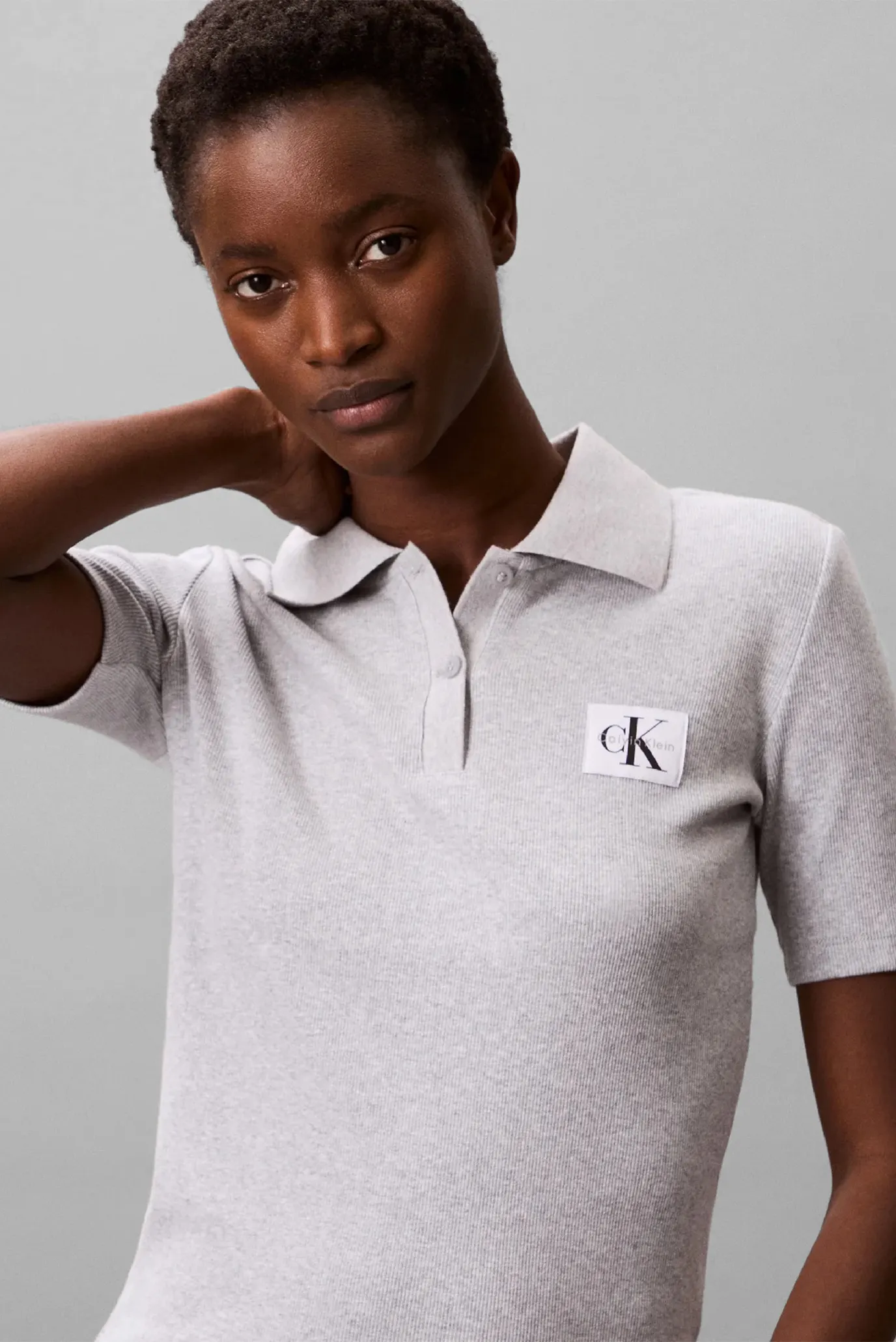 Polo A - WOVEN LABEL 2X2 RIB POLO 2