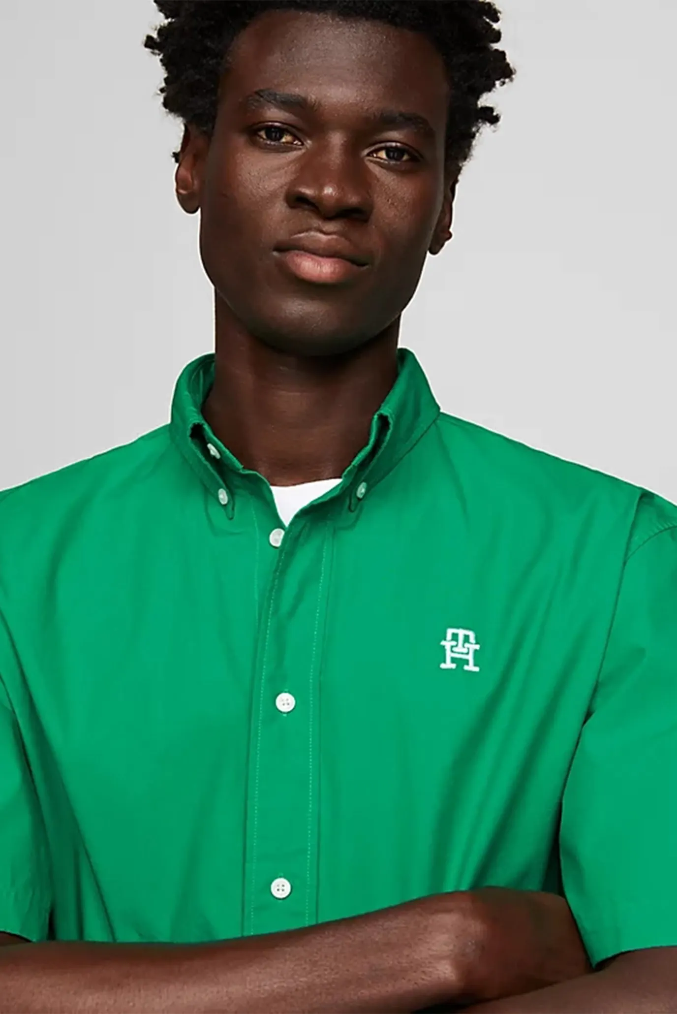 Yengi kalta ko'ylak MONOGRAM SOLID SHIRT S S 3